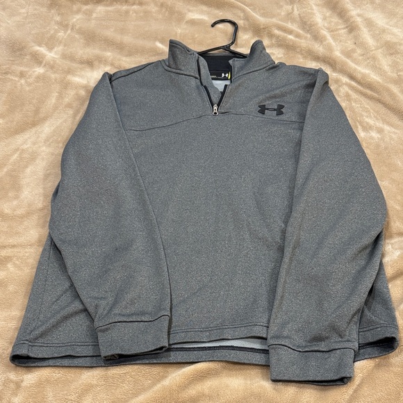 Under Armour Men's Charcoal Zip-Up Sweater - Picture 1 of 3
